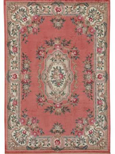tappeti cinesi 90 line rosa e beige fantasia floreale