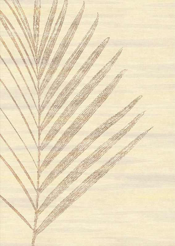 Tappeto contemporaneo Artorient della collezione Leaves Arazi Home, beige con foglia marrone