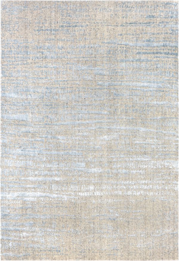 Tappeto contemporaneo Oxid con sfumature beige e azzurro della collezione Artorient Arazi Home